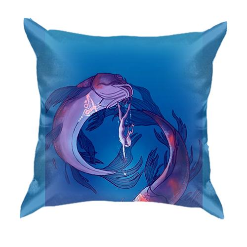 3D подушка со знаком зодиака Рыбы