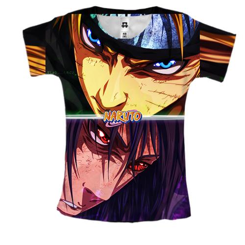 Жіноча 3D футболка Naruto and Sasuke 2