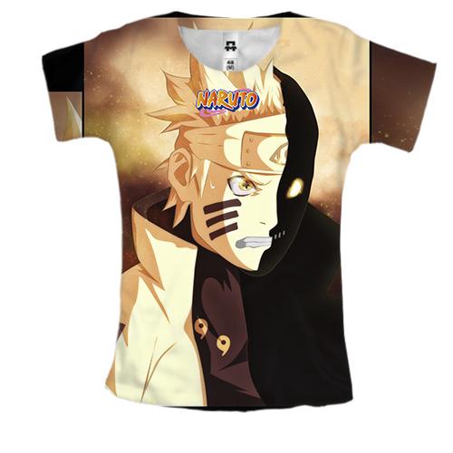 Женская 3D футболка Naruto and Sasuke 10