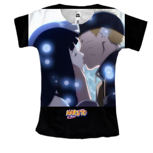 Женская 3D футболка Naruto and Hinata kiss