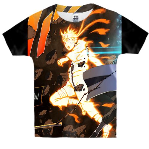Детская 3D футболка Naruto fighting 2