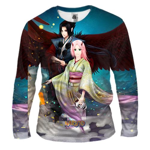 Мужской 3D лонгслив Sasuke and Sakura