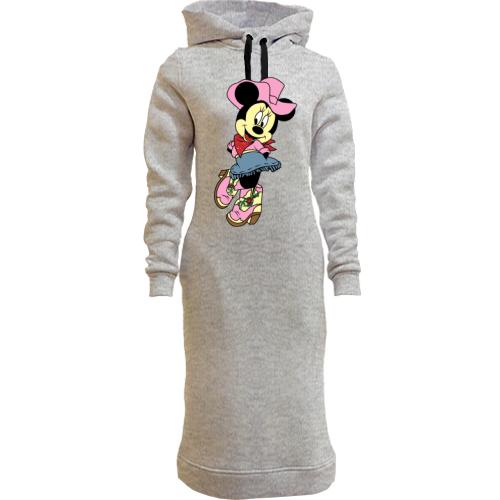 Женская толстовка-платье Minnie Mouse cowboy.