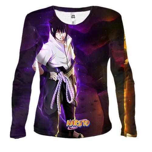 Жіночий 3D лонгслів Naruto and Sasuke