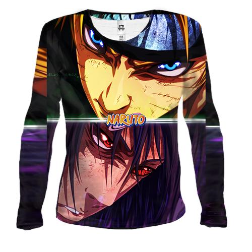 Жіночий 3D лонгслів Naruto and Sasuke 2