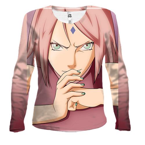 Жіночий 3D лонгслів Sakura power