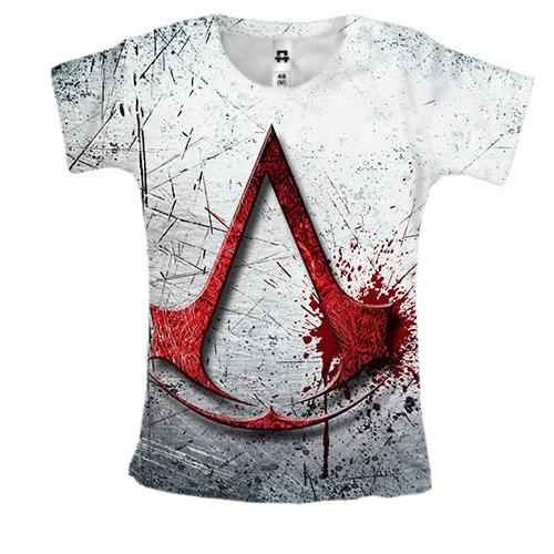 Женская 3D футболка Assassin’s Creed лого