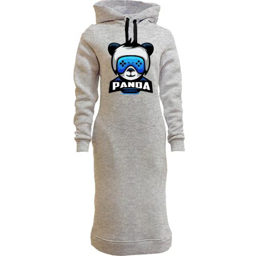 Женская толстовка-платье Panda gaming