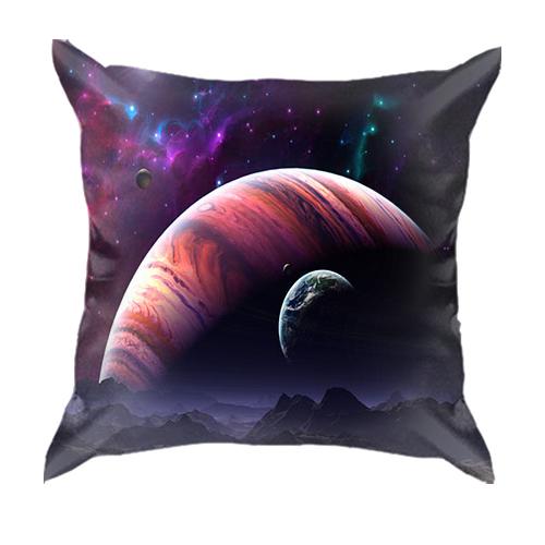 3D подушка з космічним пейзажем