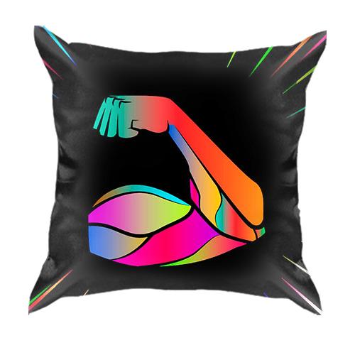 3D подушка з різнобарвним біцепсом