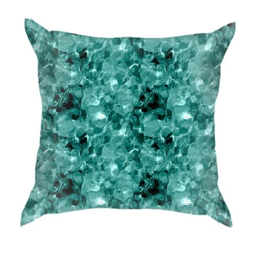 3D подушка з темно-синіми кристалами