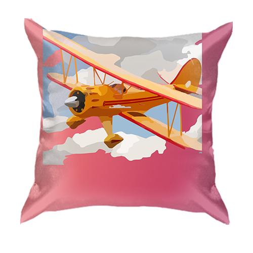 3D подушка з літаком в небі