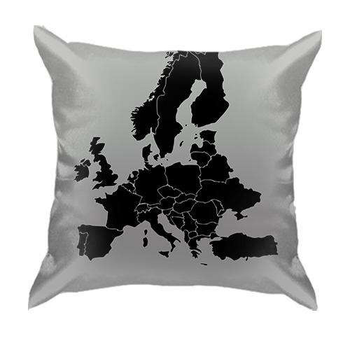 3D подушка с картой Европы