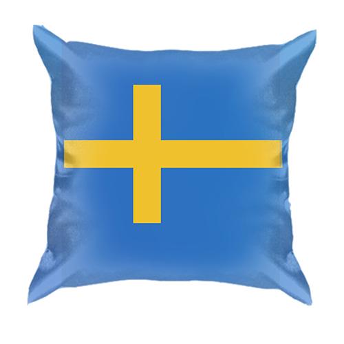 3D подушка с флагом Швеции