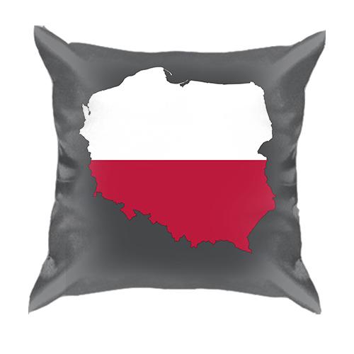 3D подушка с флагом Польши