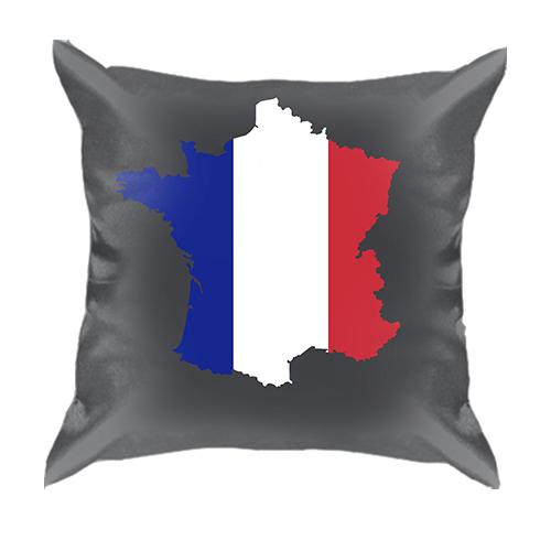 3D подушка з контурним прапором Франції