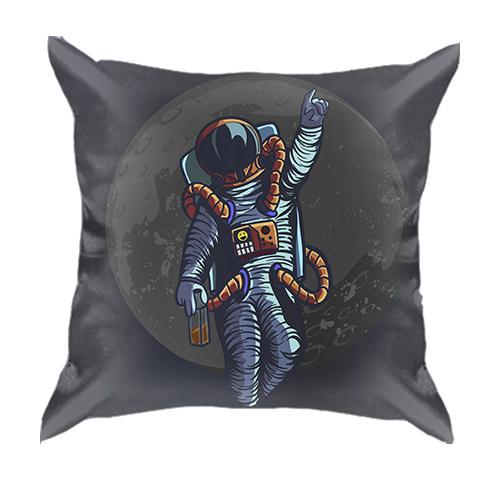 3D подушка с летящим космонавтом