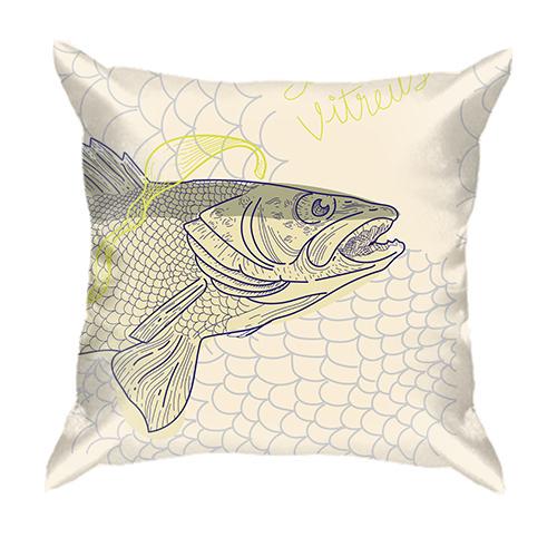 3D подушка з рибою в мережах
