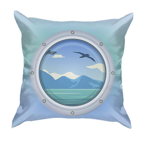3D подушка з ілюмінатором корабля