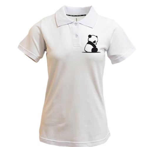 Жіноча футболка-поло Панда (2)