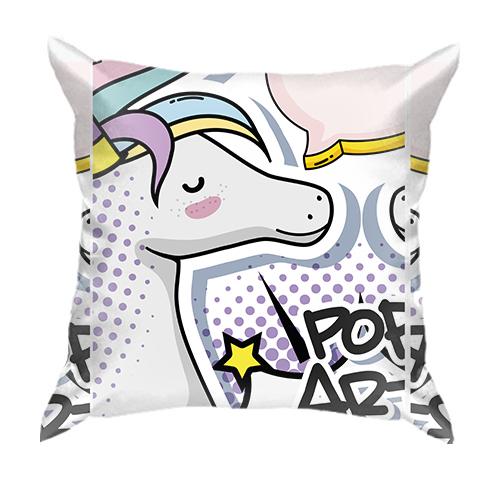 3D подушка Pop art unicorn