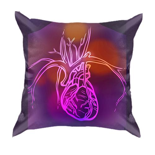 3D подушка с сердечной системой