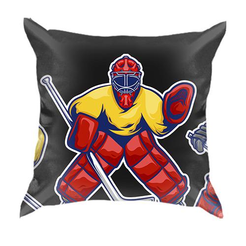 3D подушка з хокеїстами