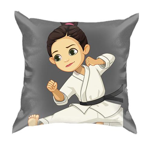 3D подушка с девушкой в кимоно