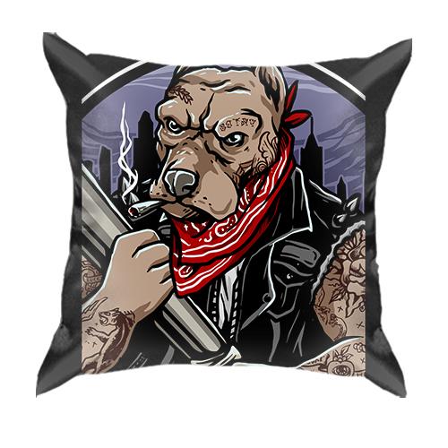 3D подушка с собакой бандитом