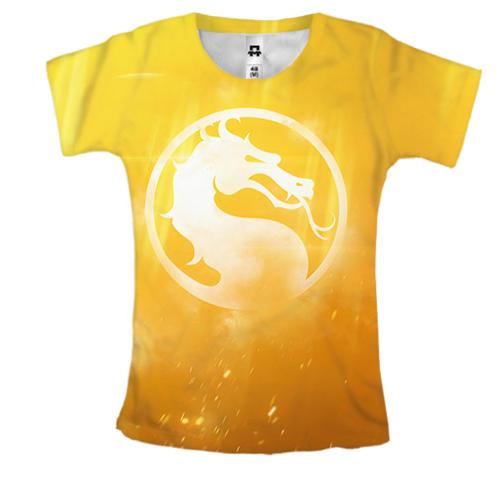 Женская 3D футболка Mortal Kombat Logo