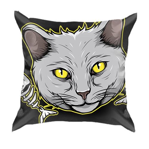 3D подушка с котом и рыбками