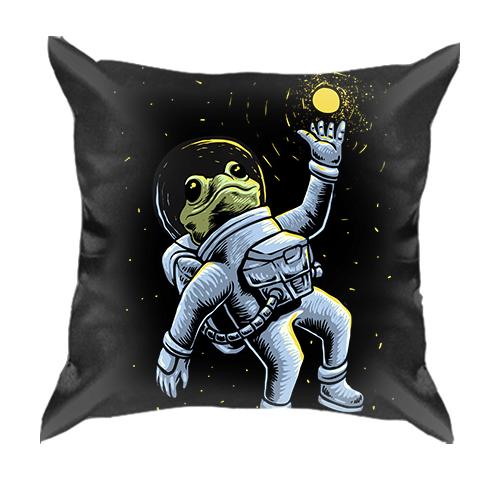 3D подушка с лягушкой космонавтом