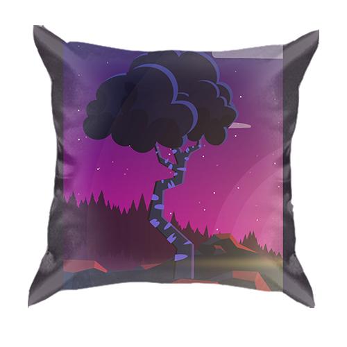 3D подушка з нічним деревом