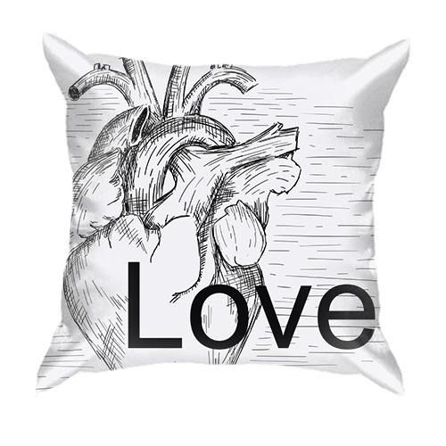 3D подушка Love heart