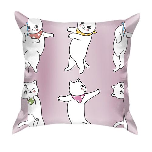 3D подушка с танцующими котами