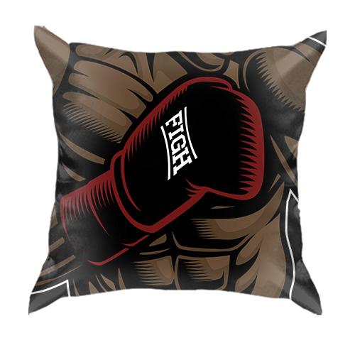 3D подушка с темнокожим боксером