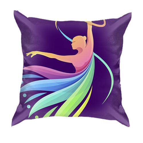 3D подушка з барвистою балериною