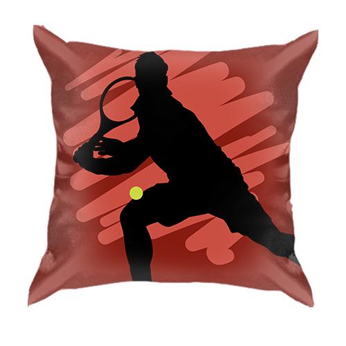 3D подушка с красным игроком в теннис
