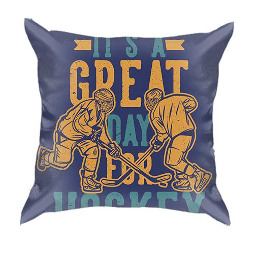 3D подушка Great day for hockey