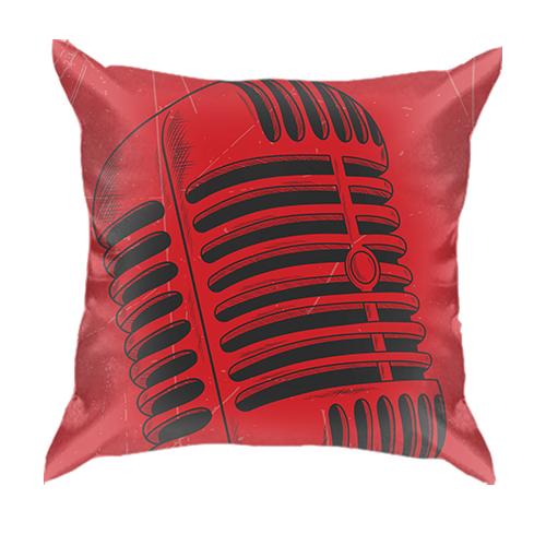 3D подушка с красным микрофоном