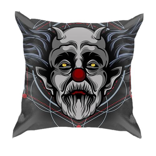 3D подушка с грустным клоуном