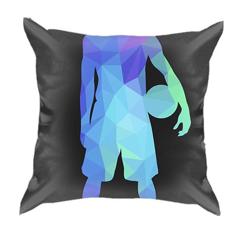 3D подушка з полігональним футболістом