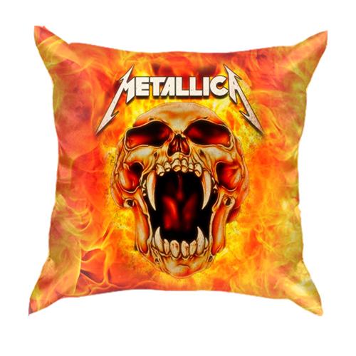 3D подушка Metallica (огненный череп)