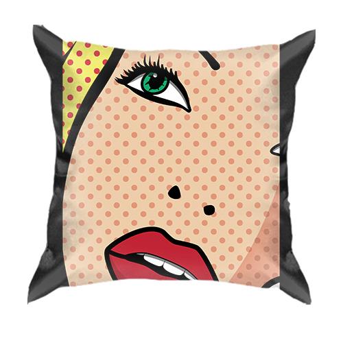 3D подушка Girl Pop Art