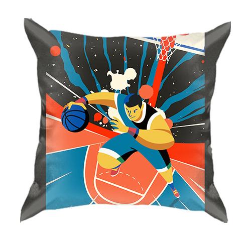 3D подушка Basketball player Art
