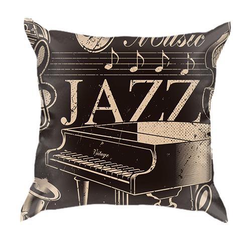 3D подушка Jazz Music Instruments