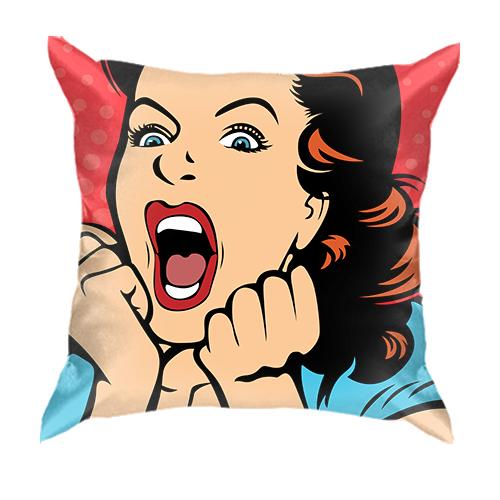 3D подушка Screaming Pop Art