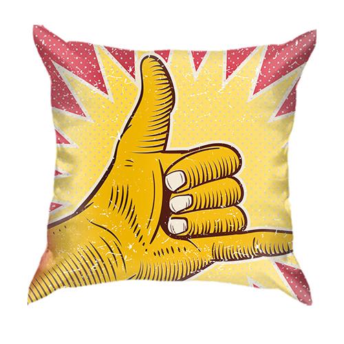 3D подушка Rasta Hand Pop Art