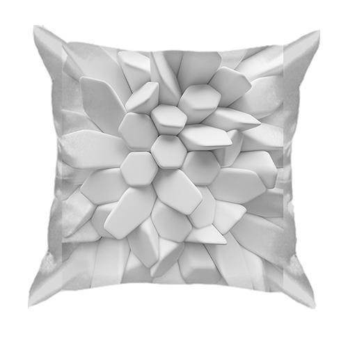 3D подушка Белая 3D абстракция