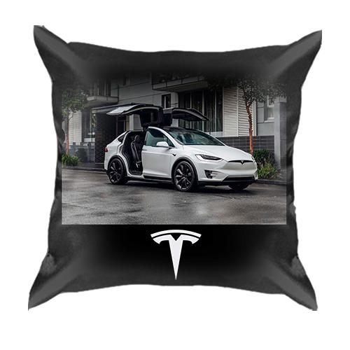 3D подушка White Tesla
